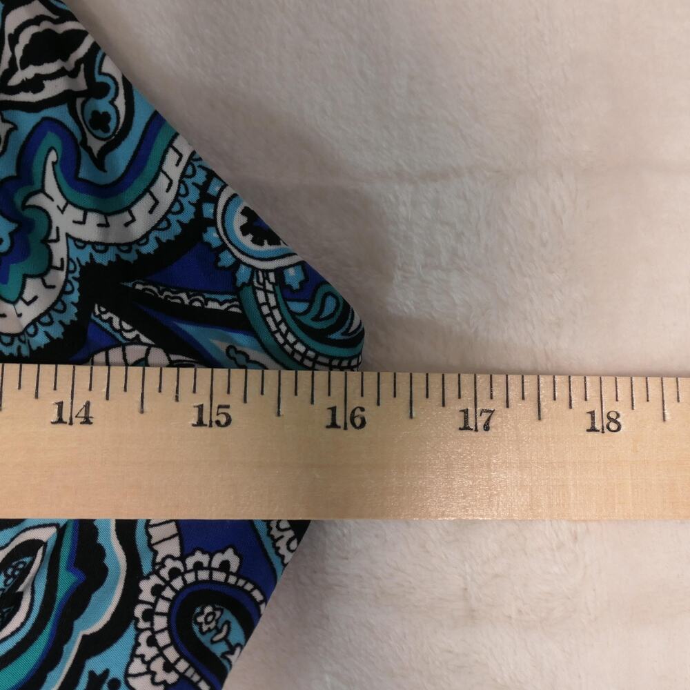 INC International Concepts Dress Womens Petite M Blue Paisley Maxi Strappy Boho - Picture 7 of 11